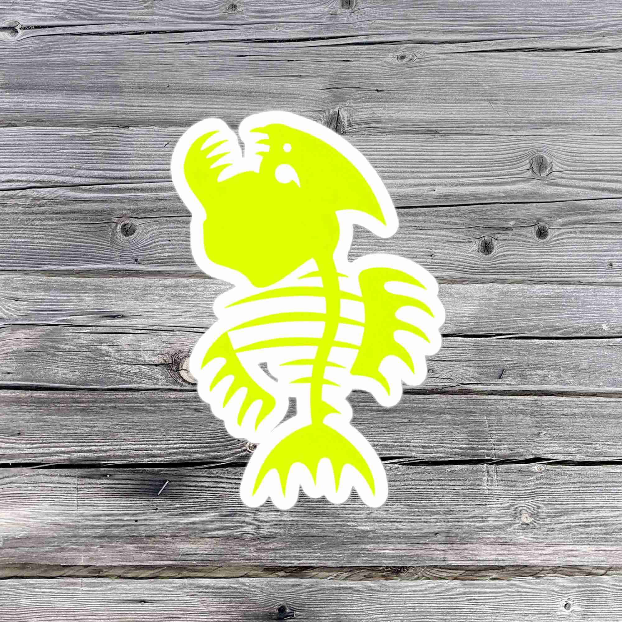 Yellow Piranha Sticker