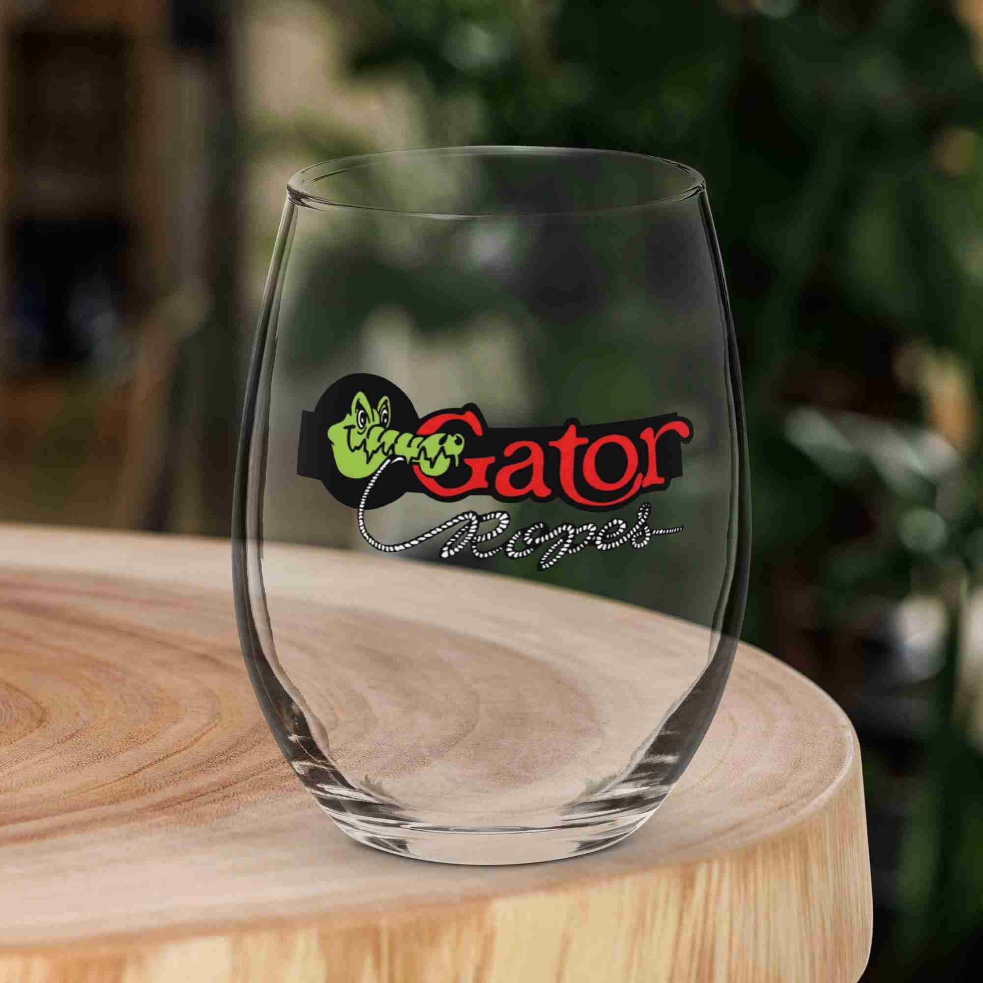 Gator Stemless Wine Glass