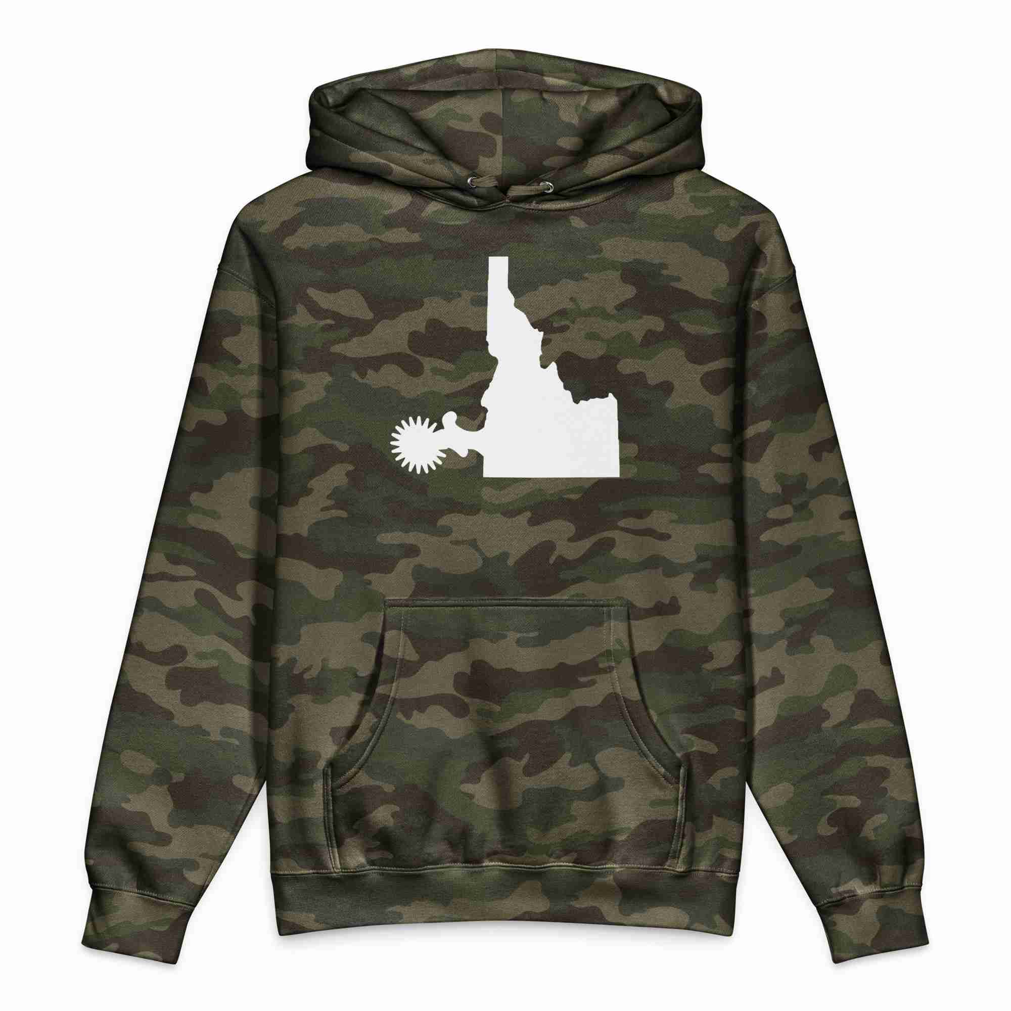 Idaho Spur Unisex Heavyweight Hooded Sweatshirt - Image 3