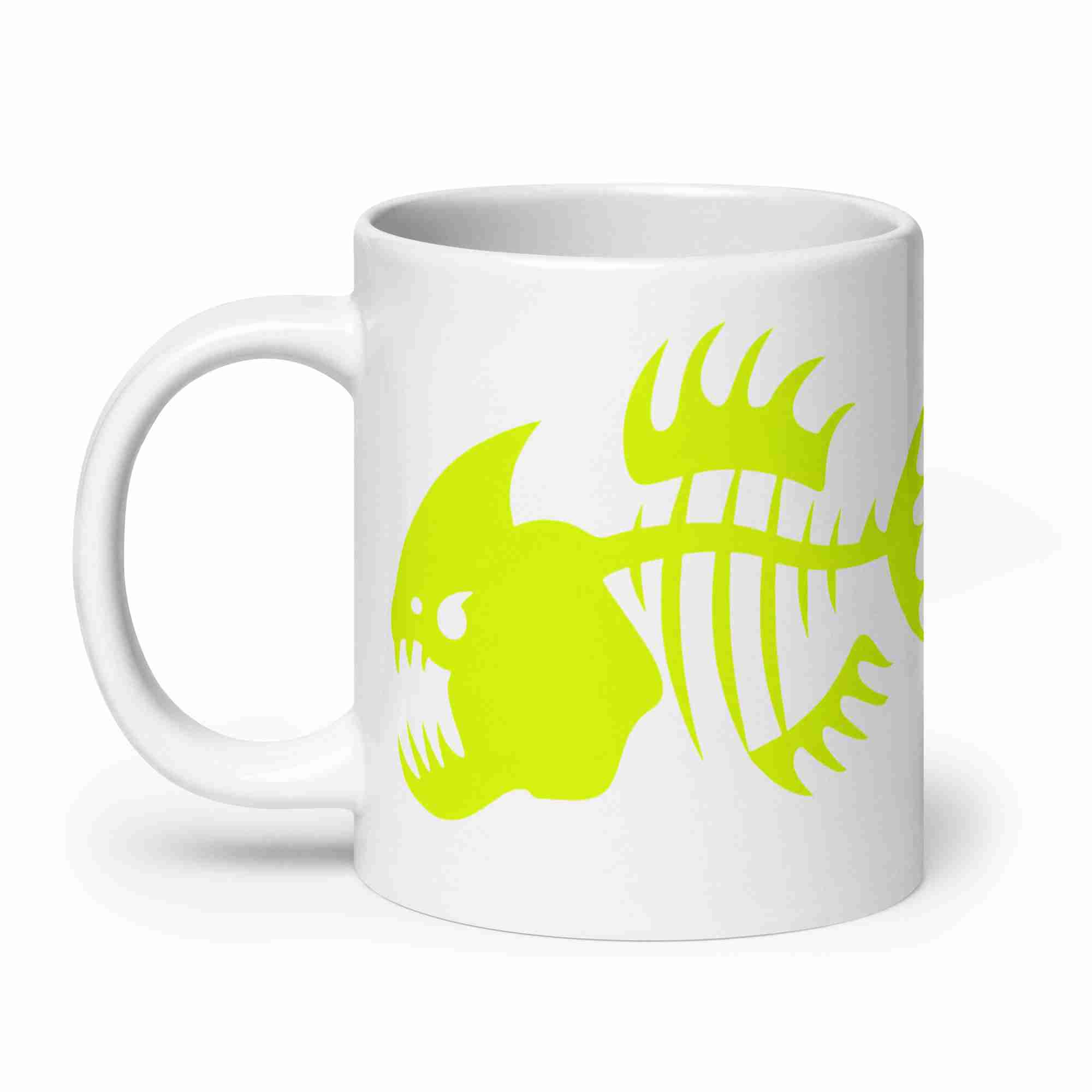 Yellow Piranha White Mug